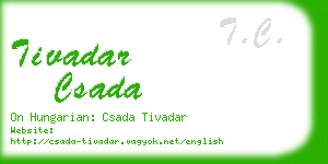 tivadar csada business card